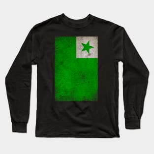 Distressed Esperanto Flag Long Sleeve T-Shirt